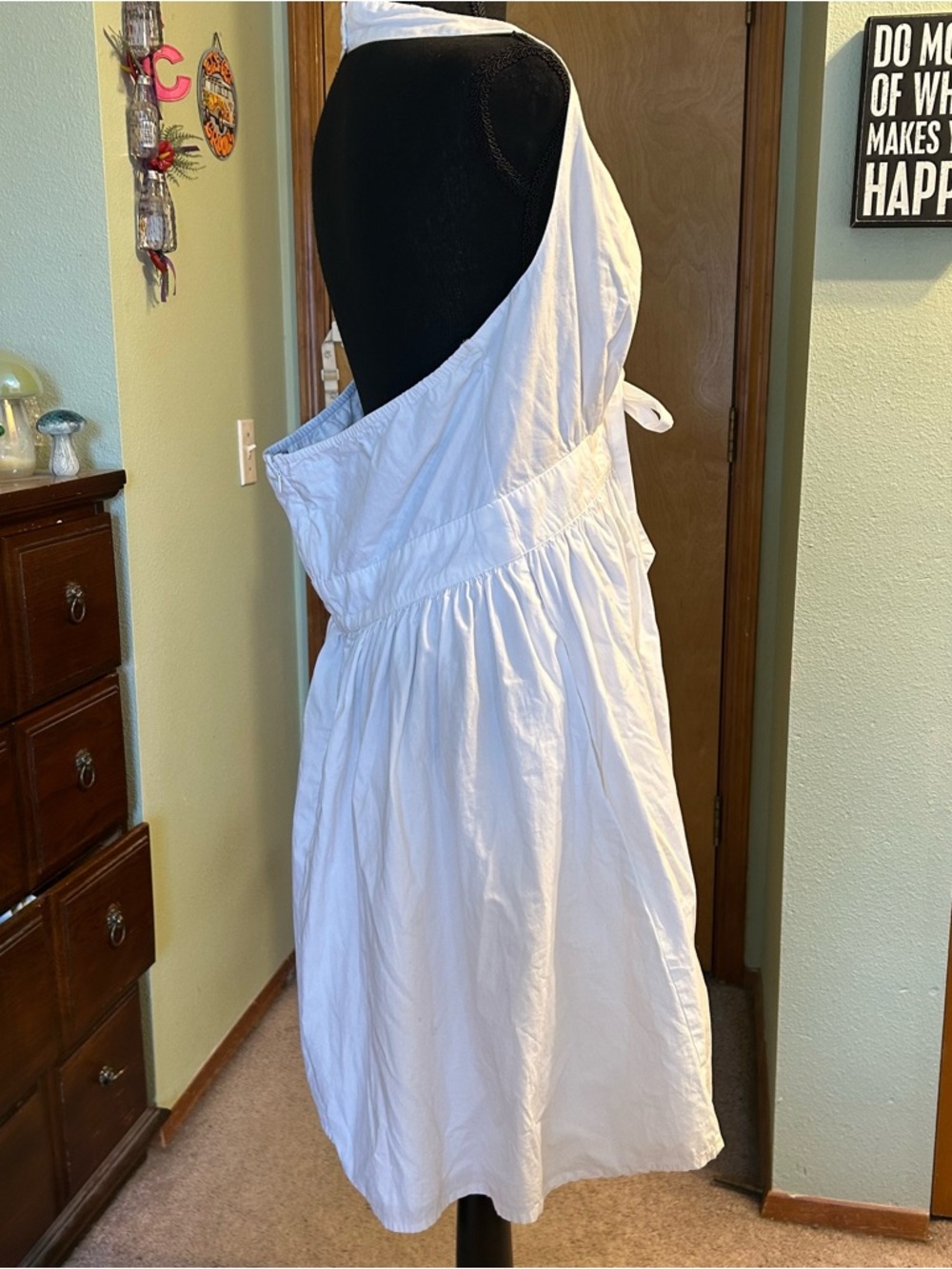 Venus white cotton halter dress with bow in front size 16 - Picture 2 of 12